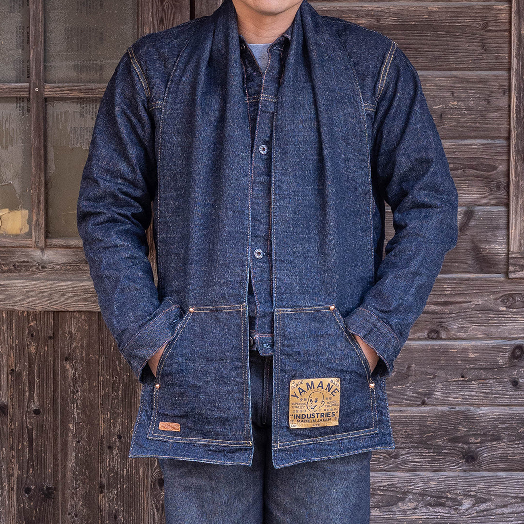 Yamane LOT.9301 Denim Two Pockets Stole 70 Inch — front view