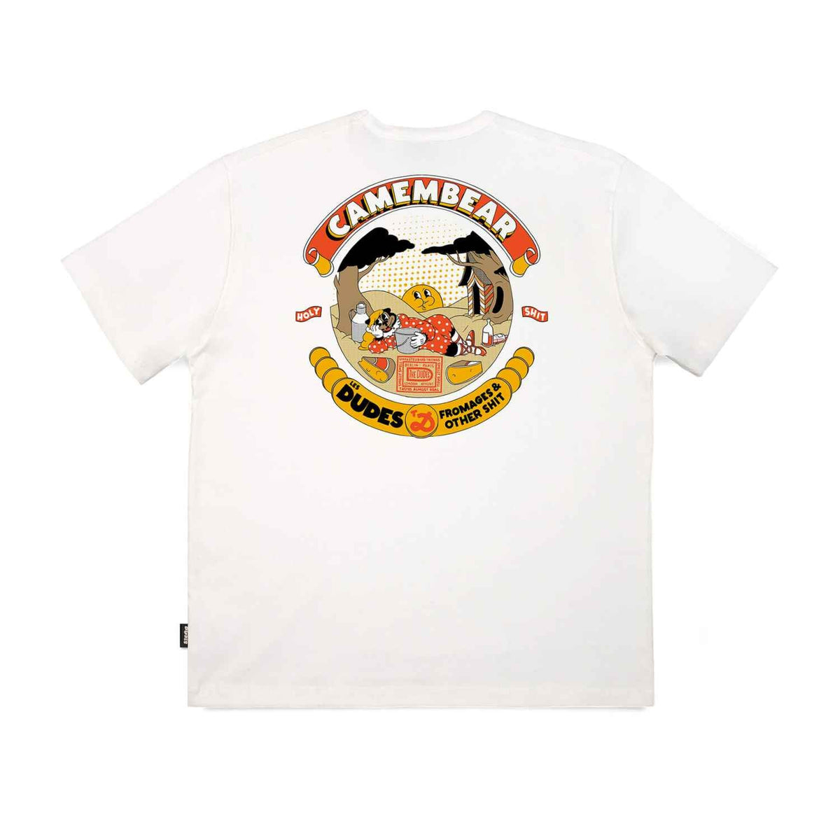 The Dudes Camembear T-Shirt — Off-White — front view