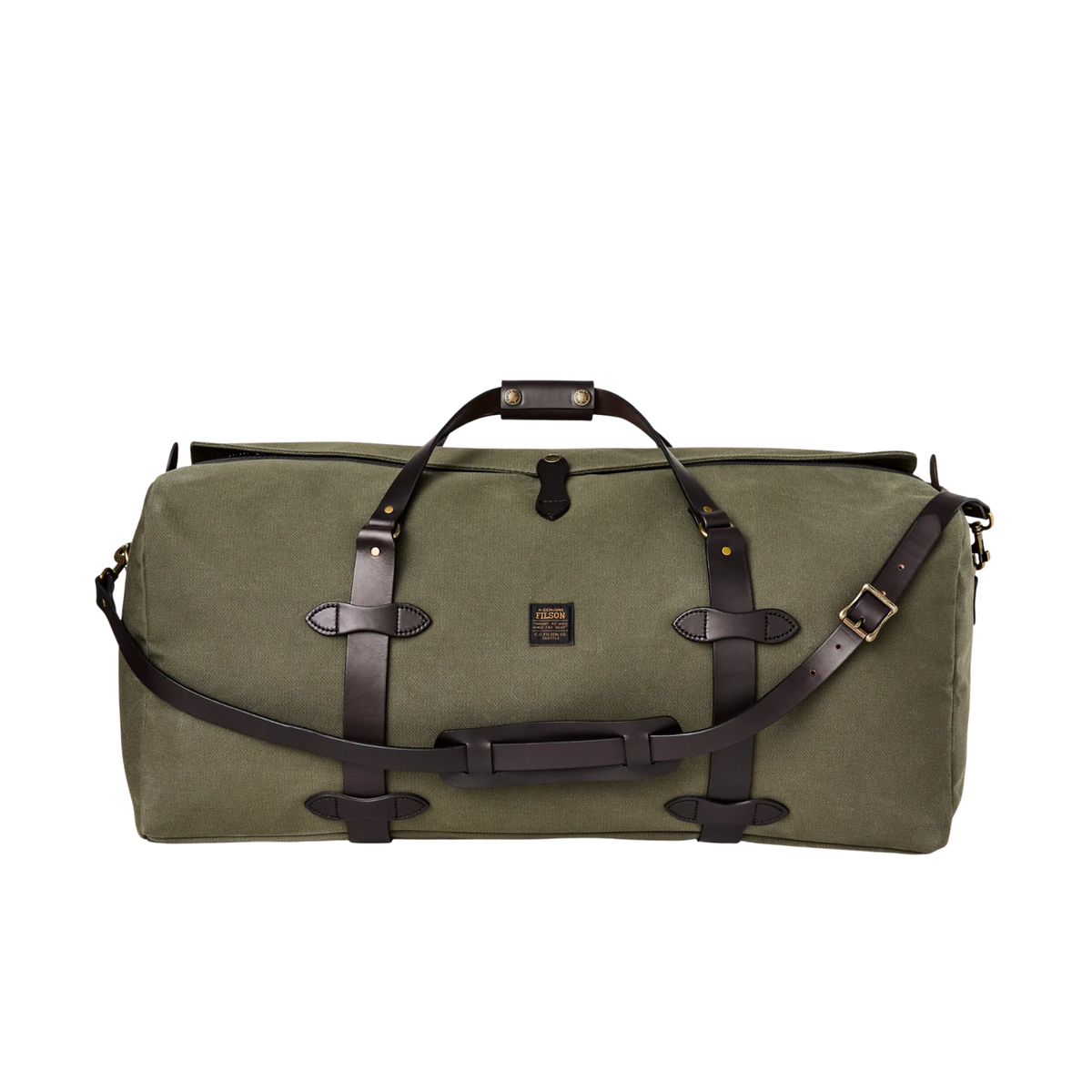 Filson Duffle Medium — Otter Green — front view