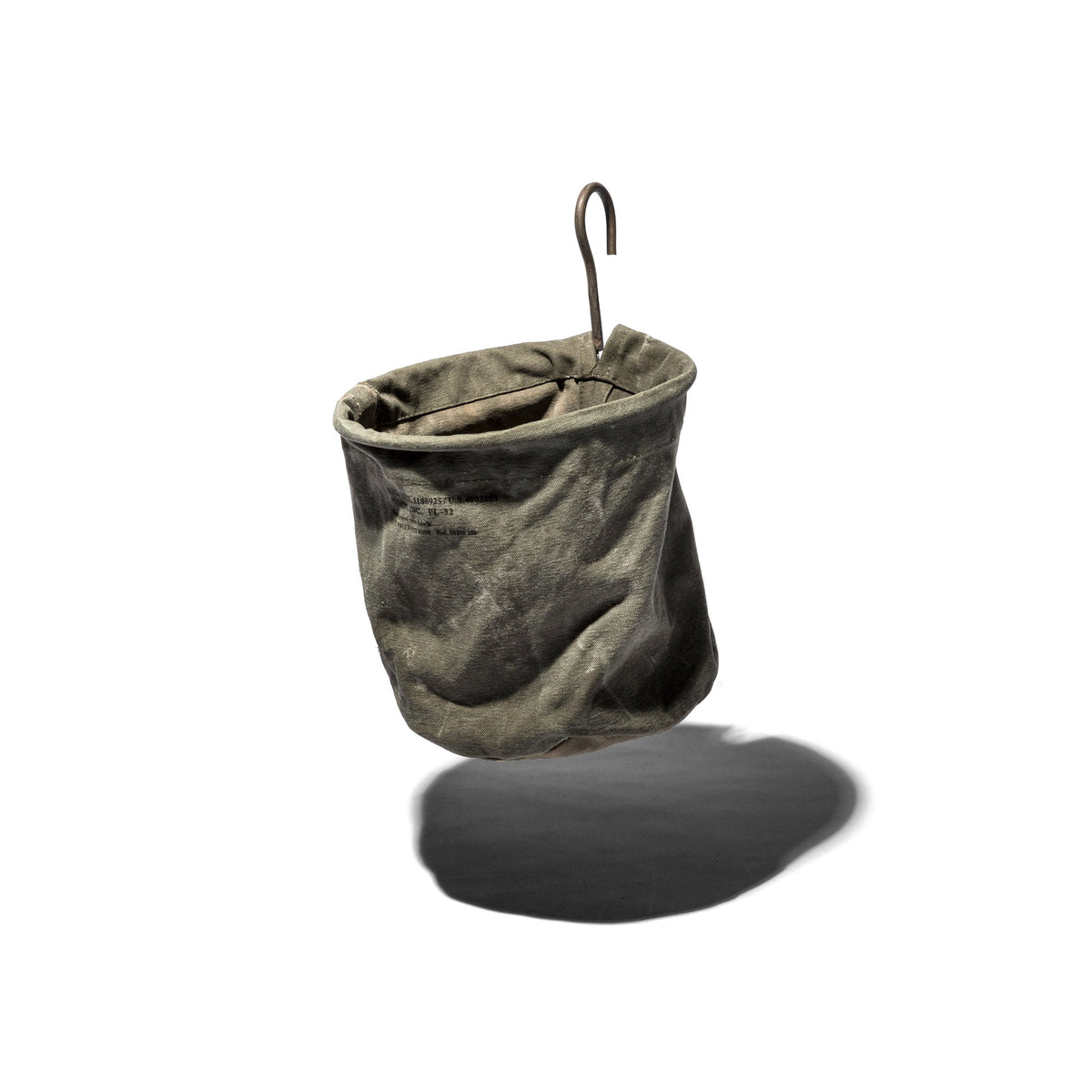 Puebco Vintage Tent Fabric Hook Basket / Small — view 3