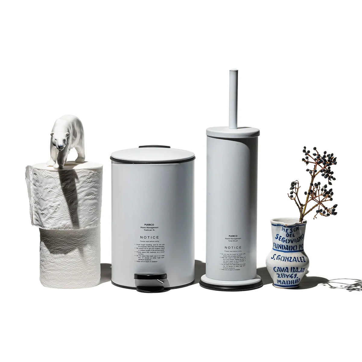 Puebco Toilet Brush — White — view 3
