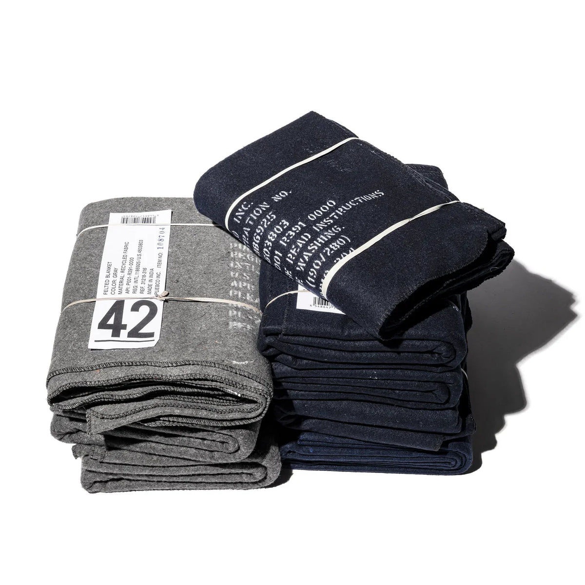 Puebco Felted Blanket — Navy Blue — view 2