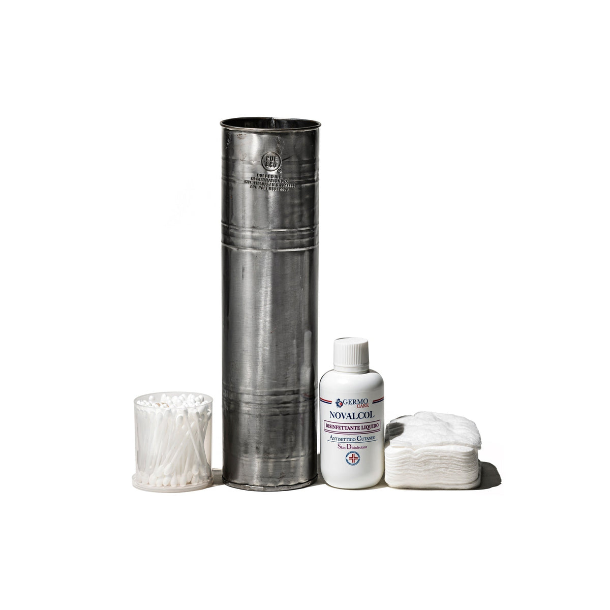 Puebco Recycle Steel Trash Can / Round ø100 — front view