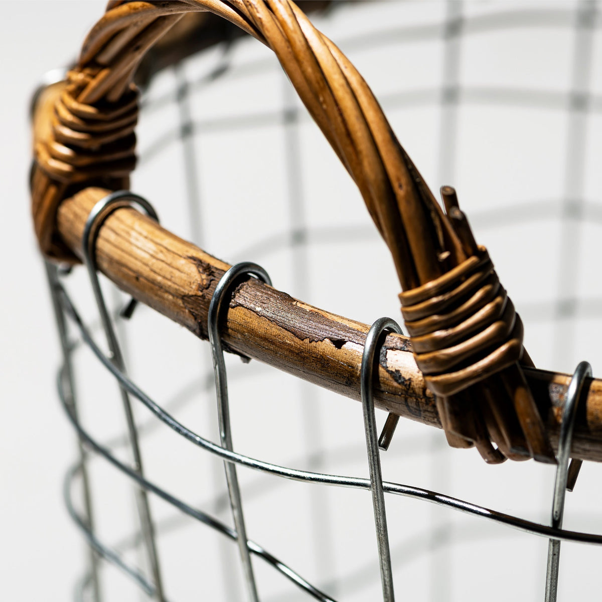 Puebco Rattan Top Wire Basket / Small — view 4