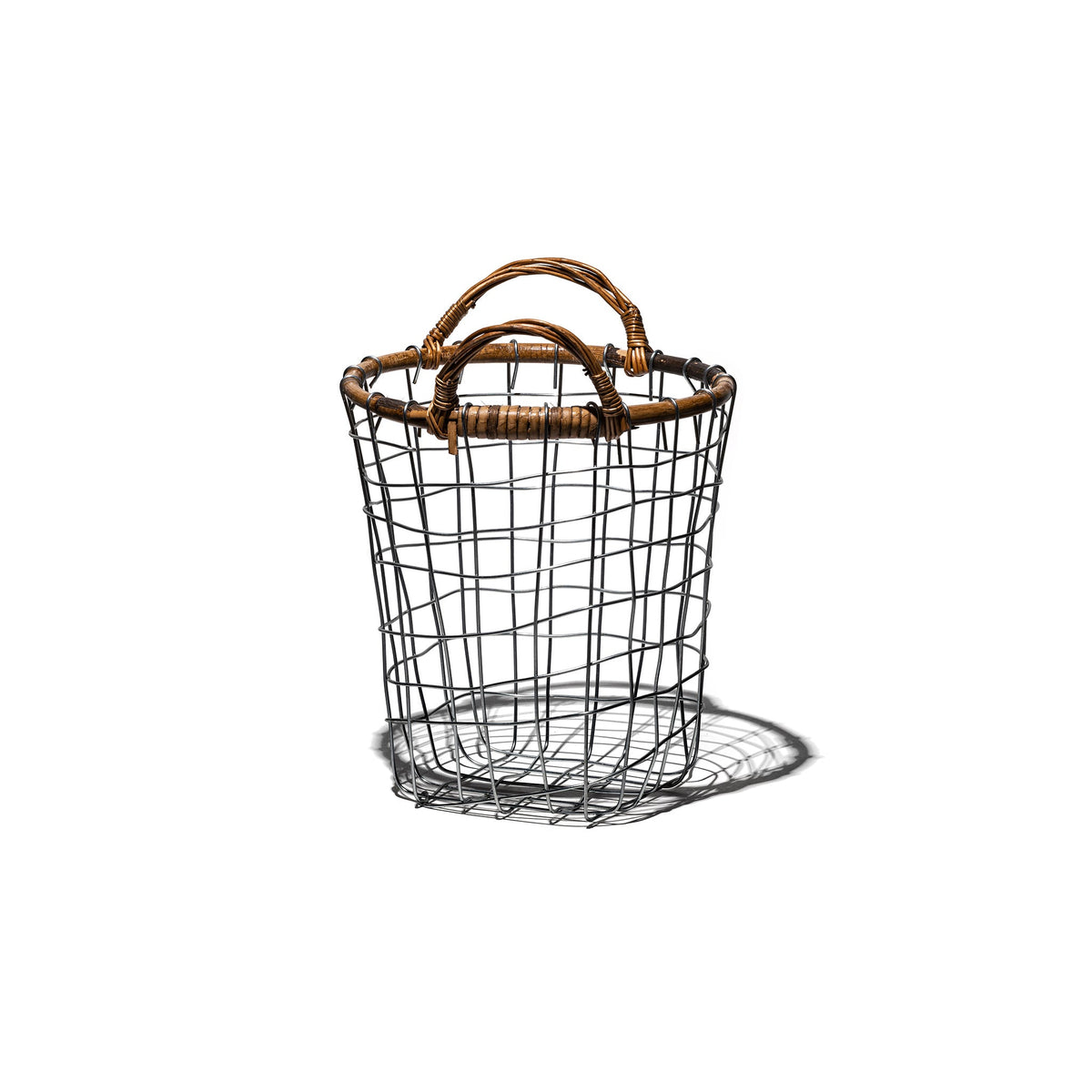 Puebco Rattan Top Wire Basket / Small — view 3