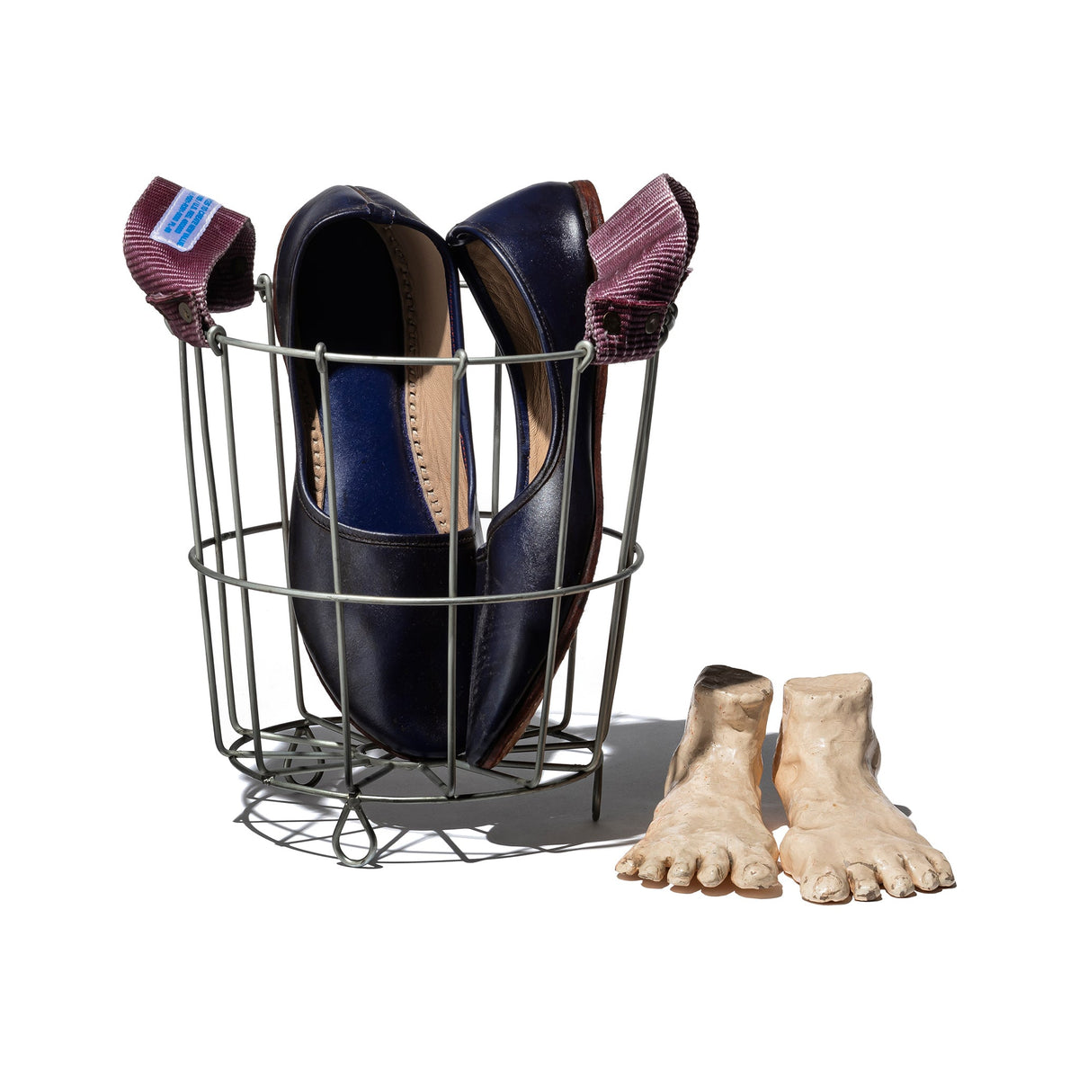 Puebco Belt Handle Round Basket — front view