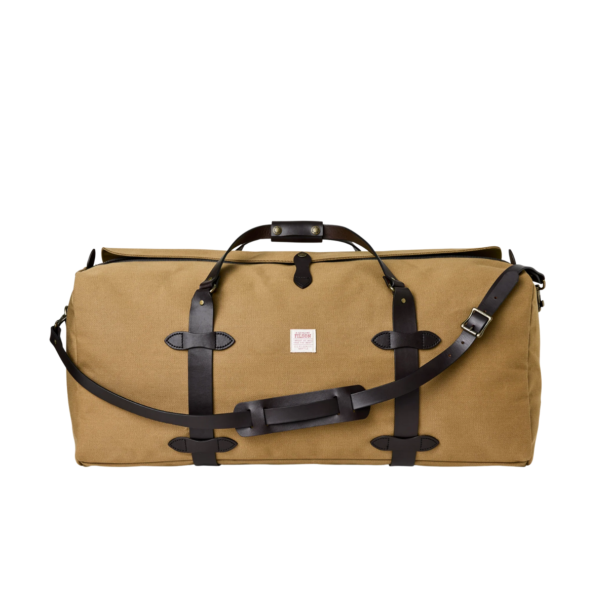 Filson Large Duffle — Tan — front view