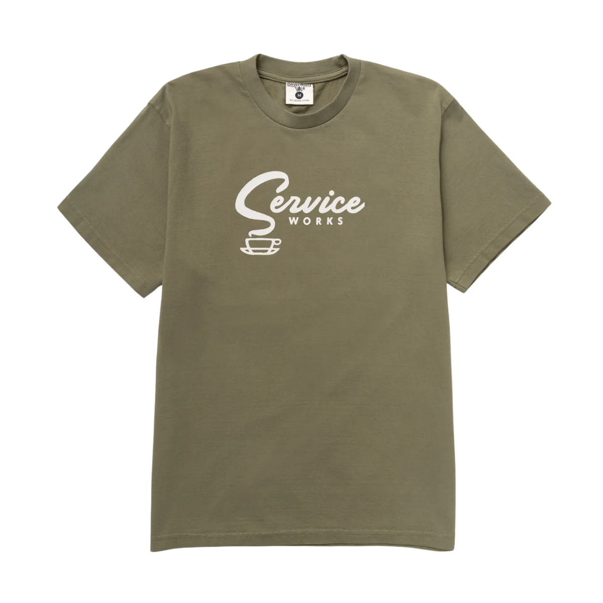 Service Works Espresso Tee- Olive — front view