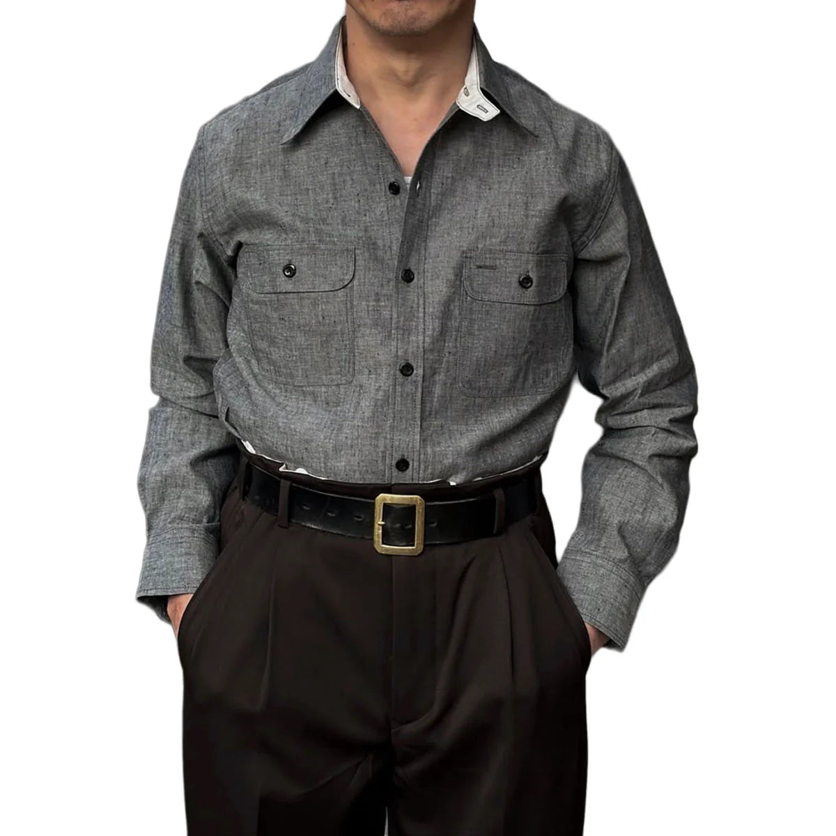Dry Bones Nep Work Shirt — Gray — view 2