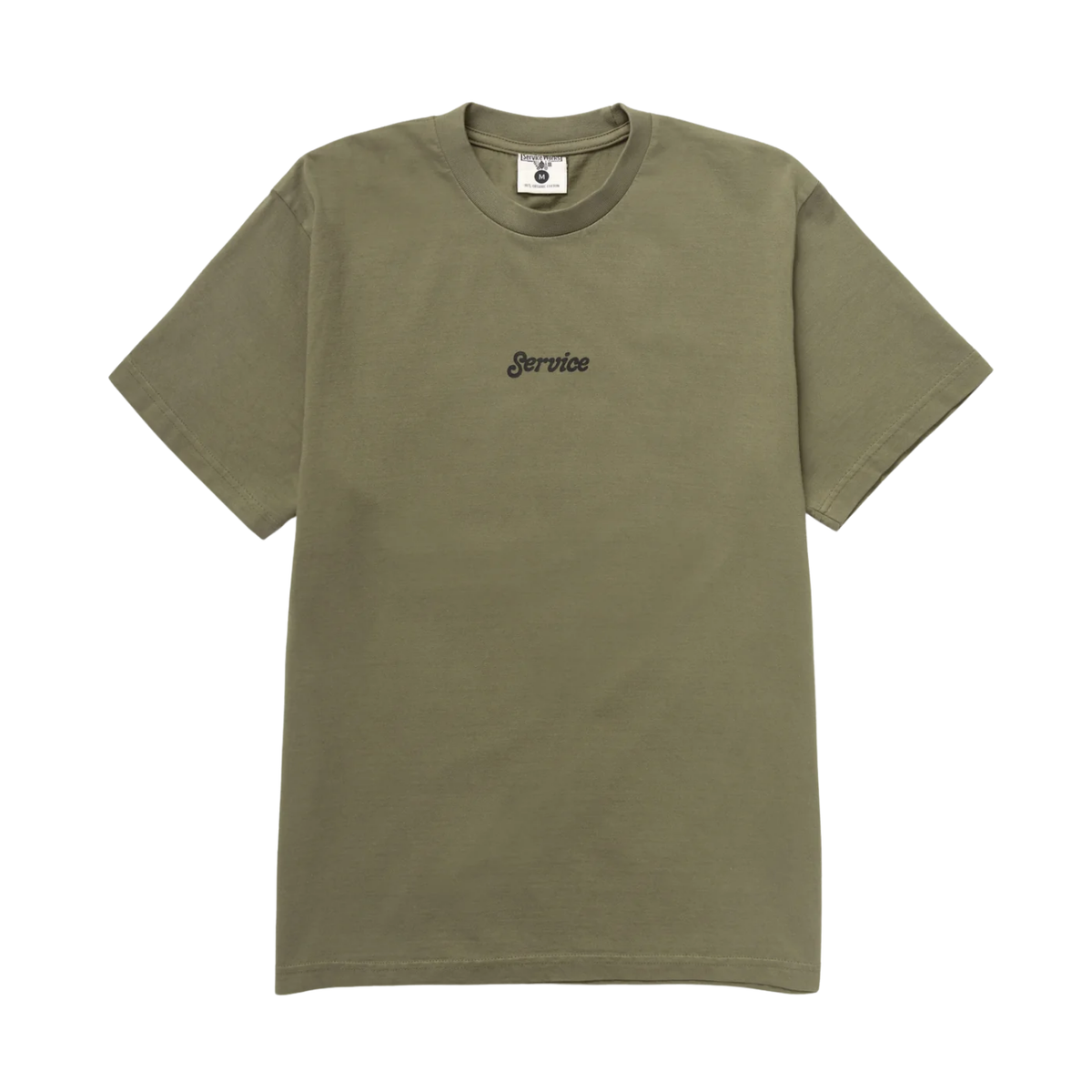 Service Works Service Logo Tee — Olive — front view