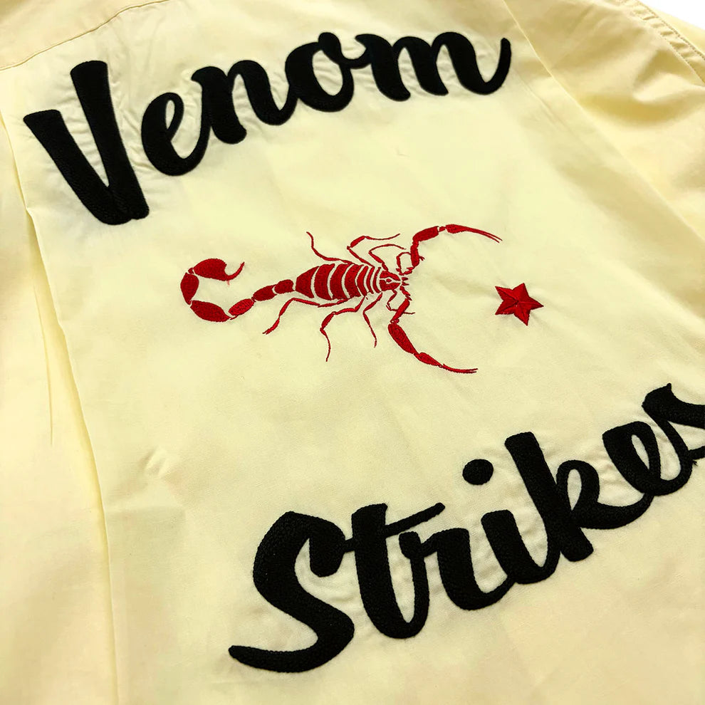 Dry Bones Bowling Shirt Venom — Cream — view 7