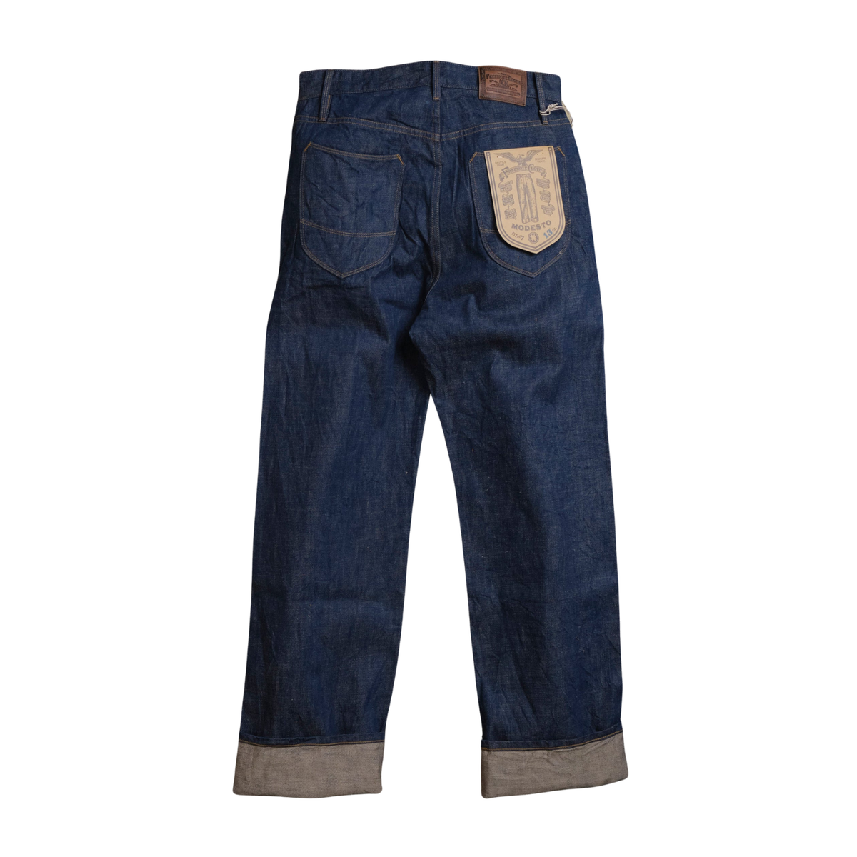 Freenote Modesto Straight Cut 13 Ounce — Natural Rinsed Denim — view 7