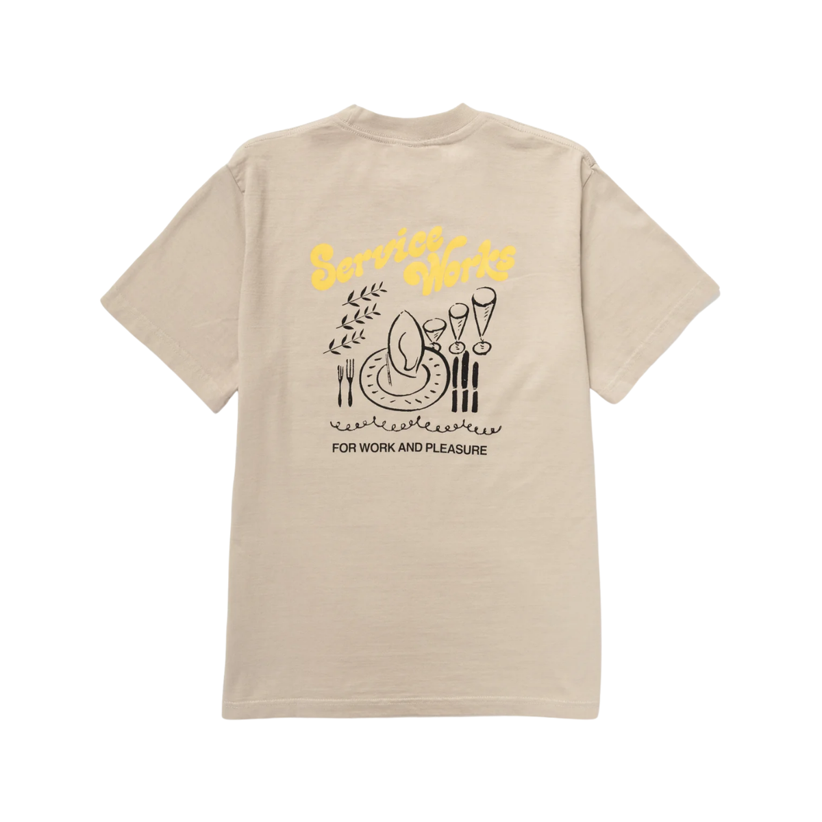 Service Works Work + Pleasure Tee — Stone — view 2