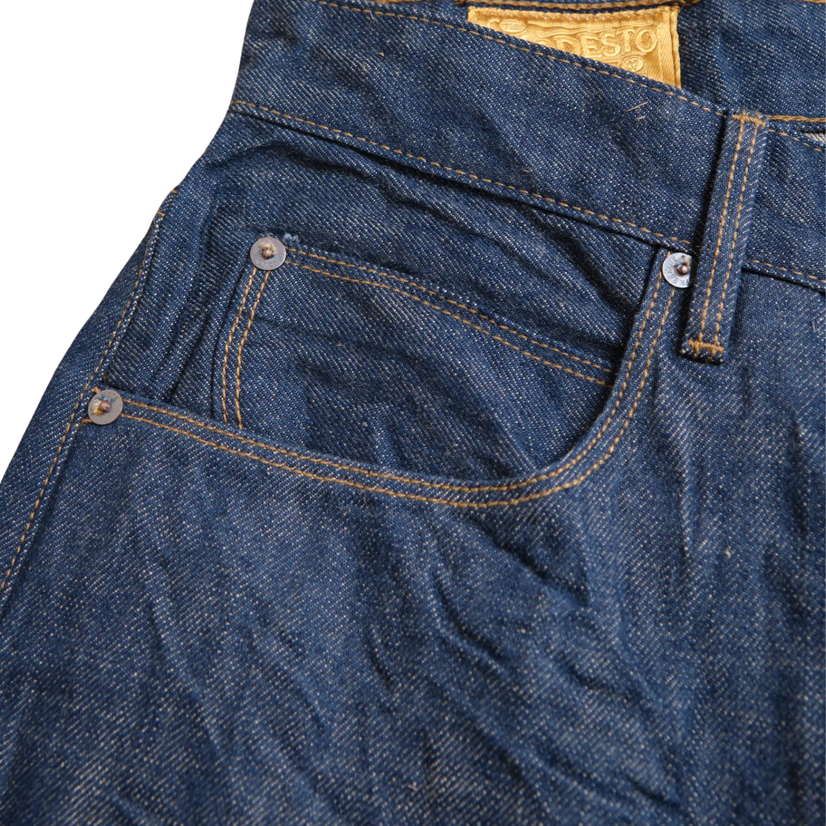 Freenote Modesto Straight Cut 13 Ounce — Natural Rinsed Denim — view 8