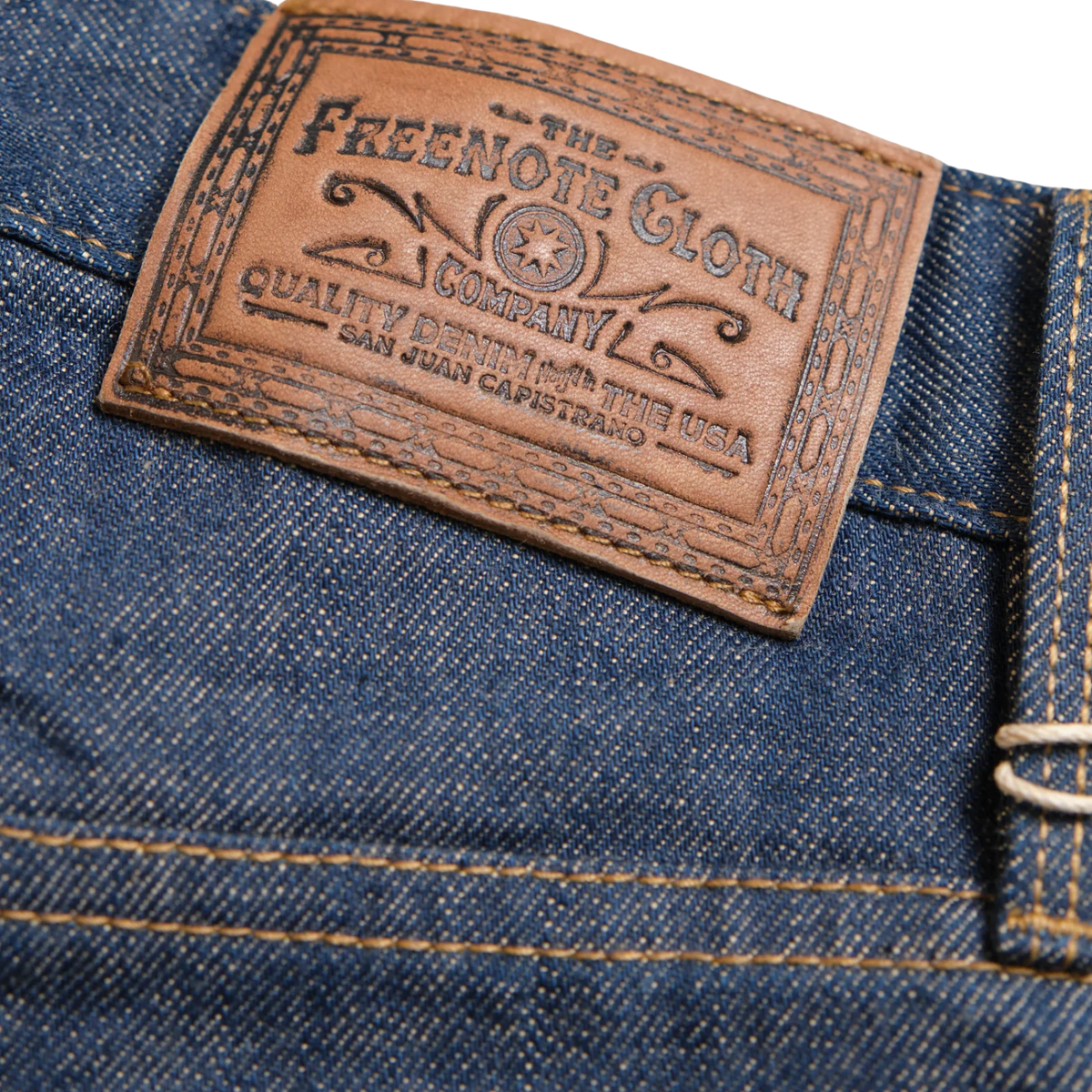 Freenote Modesto Straight Cut 13 Ounce — Natural Rinsed Denim — view 9