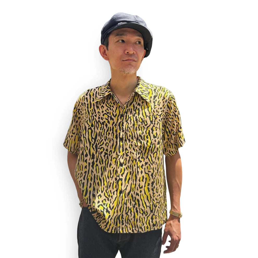 Dry Bones Short Sleeve Open Shirt Vincents Leo — Beige — view 2