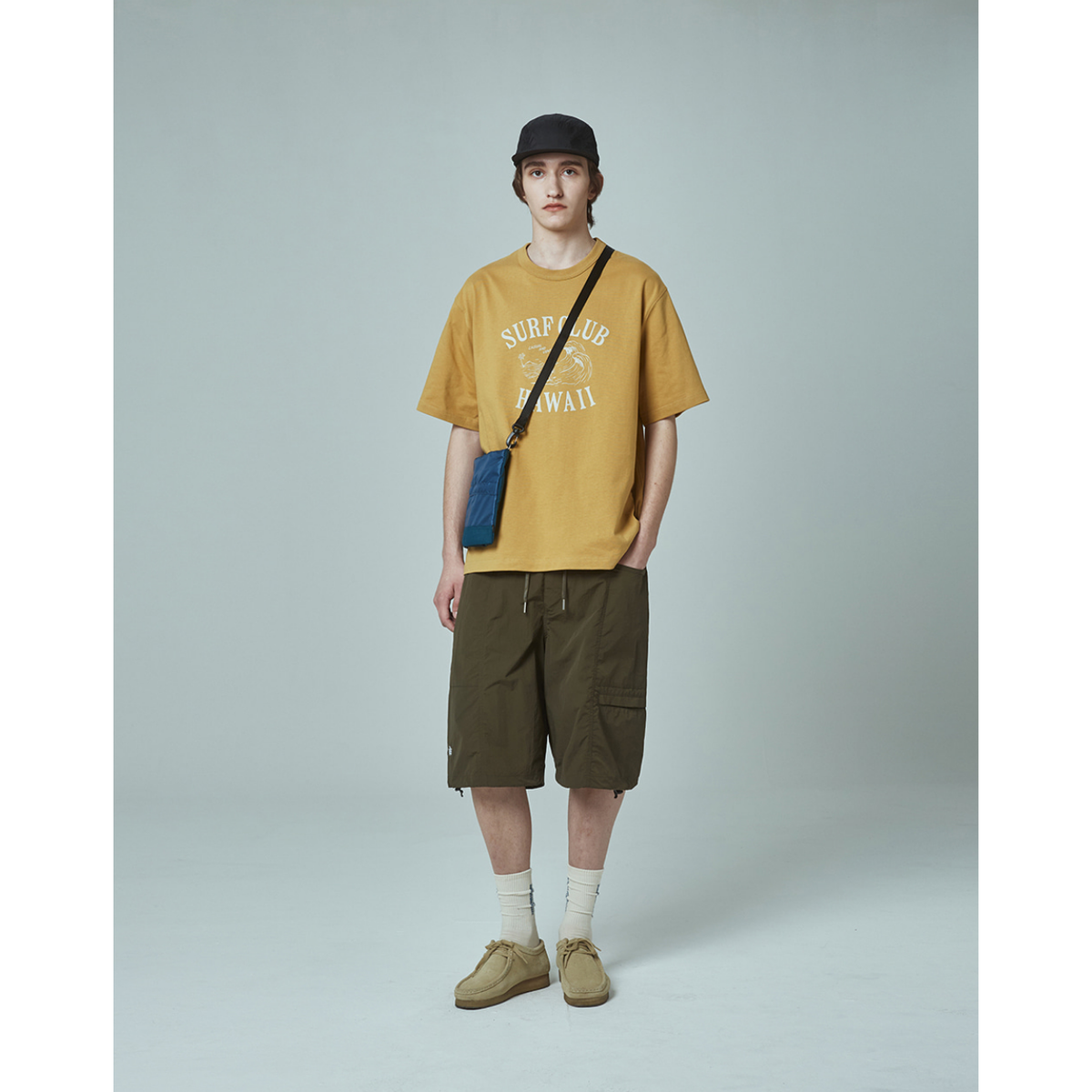 Uniform Bridge Ae Nylon 3POCKET Short Pants — Olive — view 4