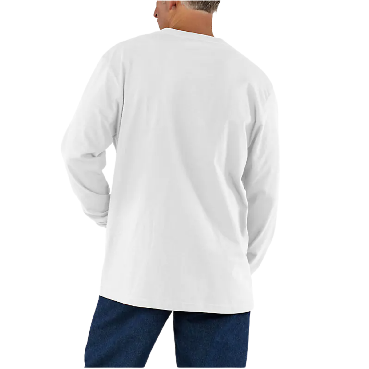 Carhartt Loose Fit Heavyweight Long-Sleeve Pocket T-Shirt — White — view 2