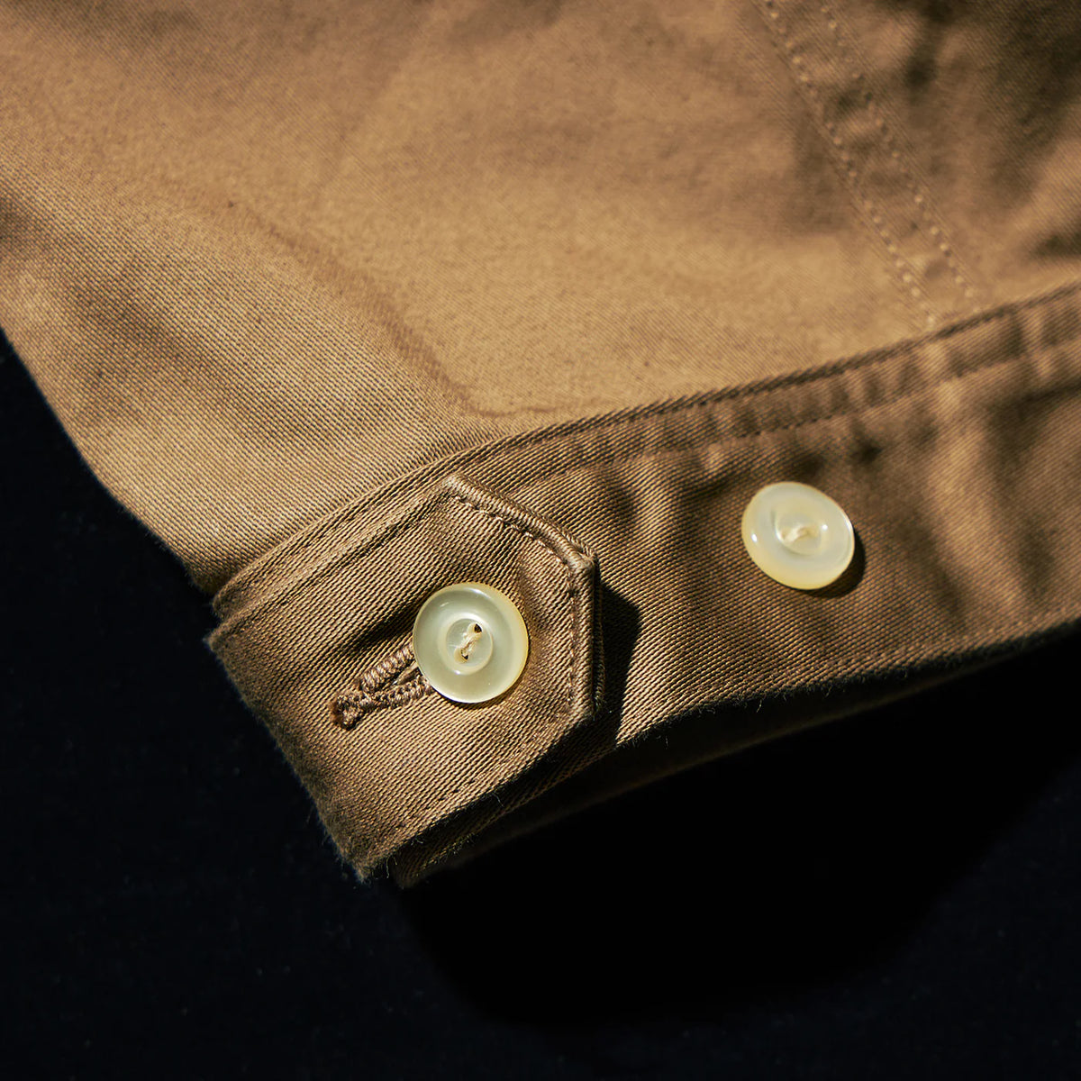 Pherrow's Stormy Blue Trucker Jacket — Moka — view 6