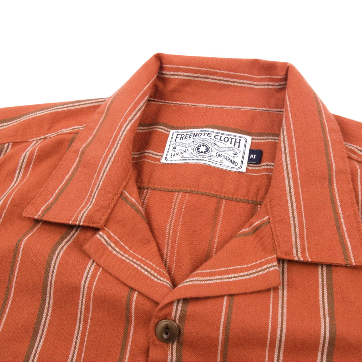 Freenote Dayton Short Sleeve — Orange Stripe — view 3