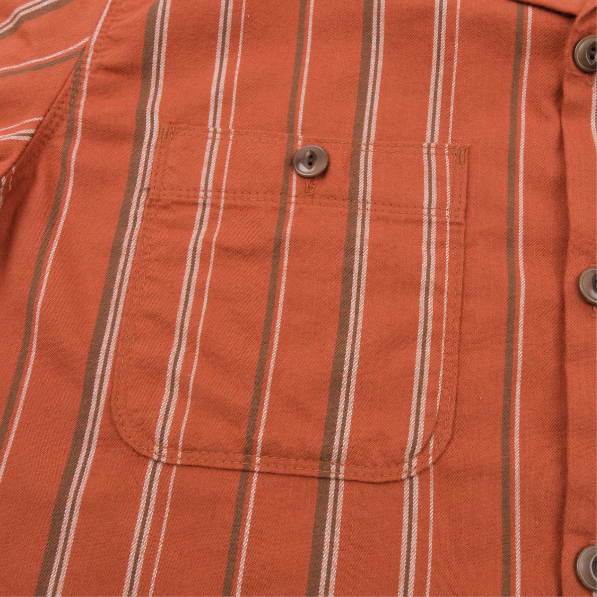 Freenote Dayton Short Sleeve — Orange Stripe — view 4