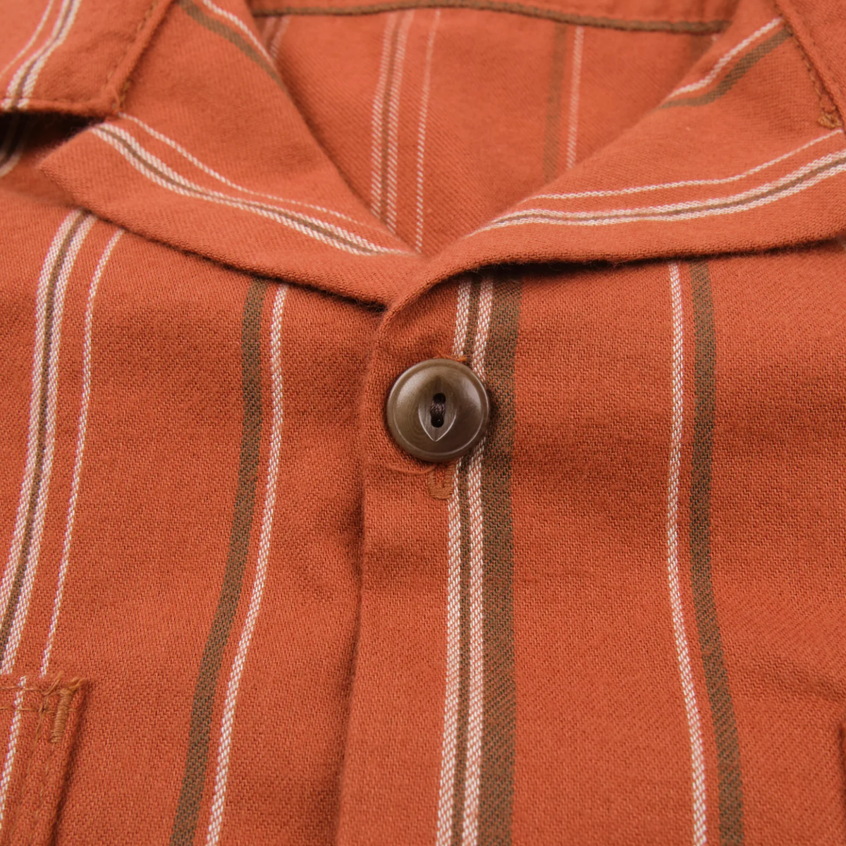 Freenote Dayton Short Sleeve — Orange Stripe — view 6