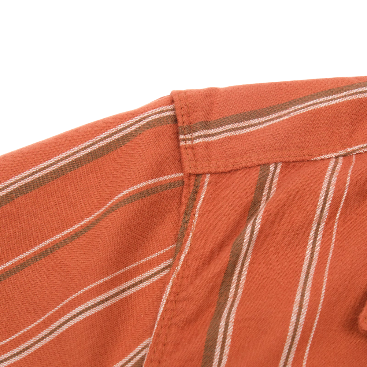 Freenote Dayton Short Sleeve — Orange Stripe — view 7