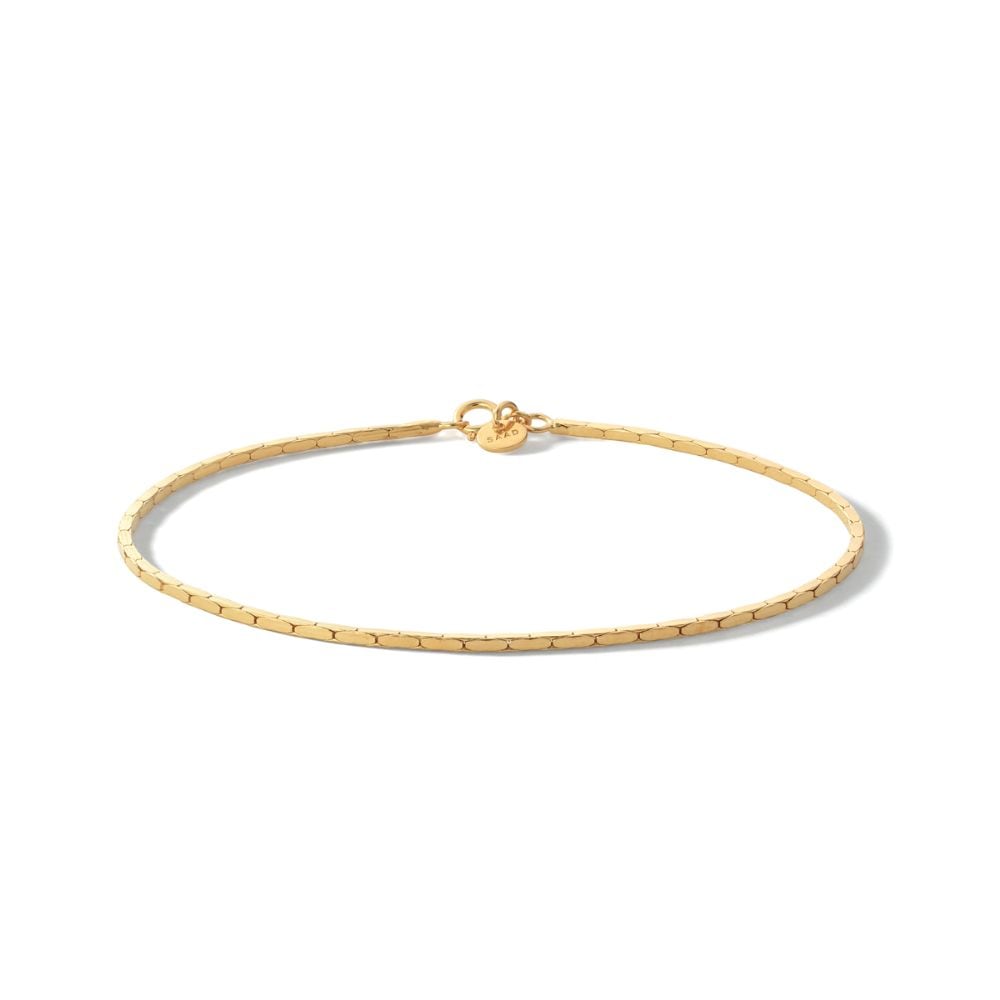 Saad 24K Gold Plated Snake Chain Bracelet — view 2