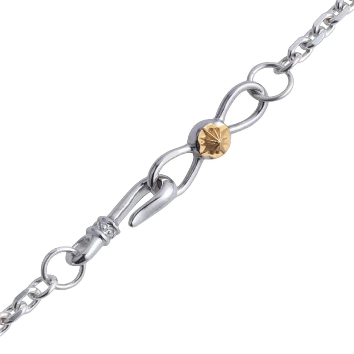 Saad Sun Symbol End Hook Silver 925 K24 Gold Plated Necklace Parts — No Color — view 2