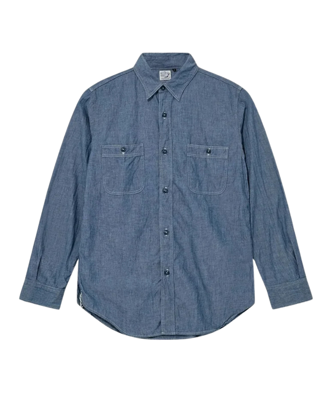 orSlow Slim Fit Chambray Work Shirt — Chambray — front view