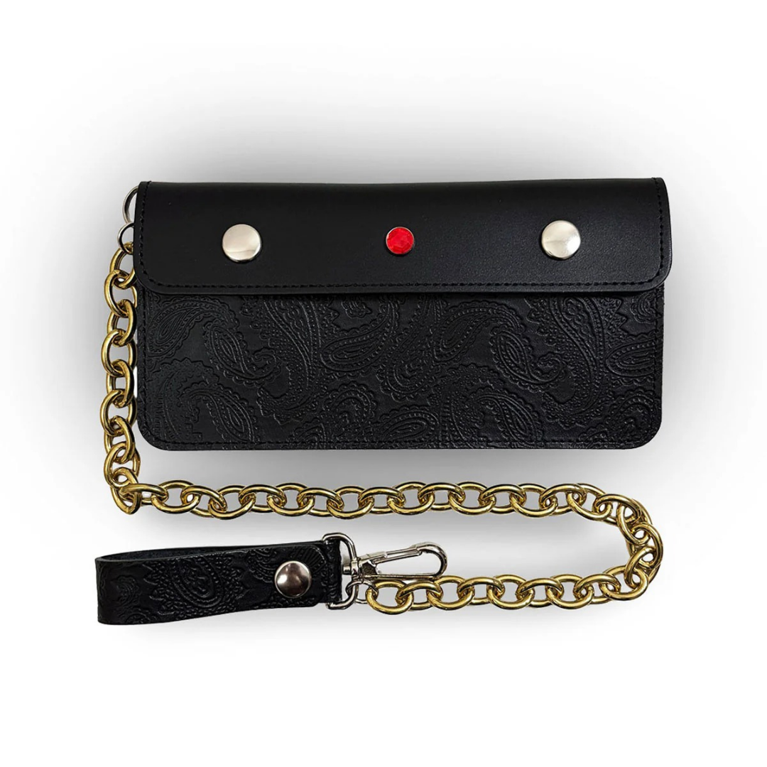 Dry Bones Emboss Trucker Wallet — Black — front view