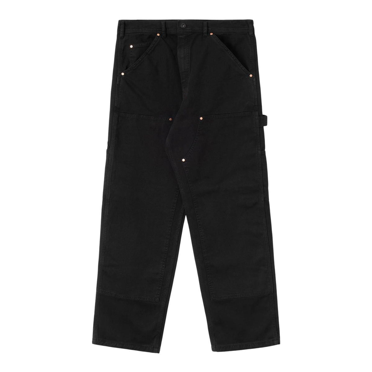 Stan Ray Double Knee Pant — Washed Black Duck — front view