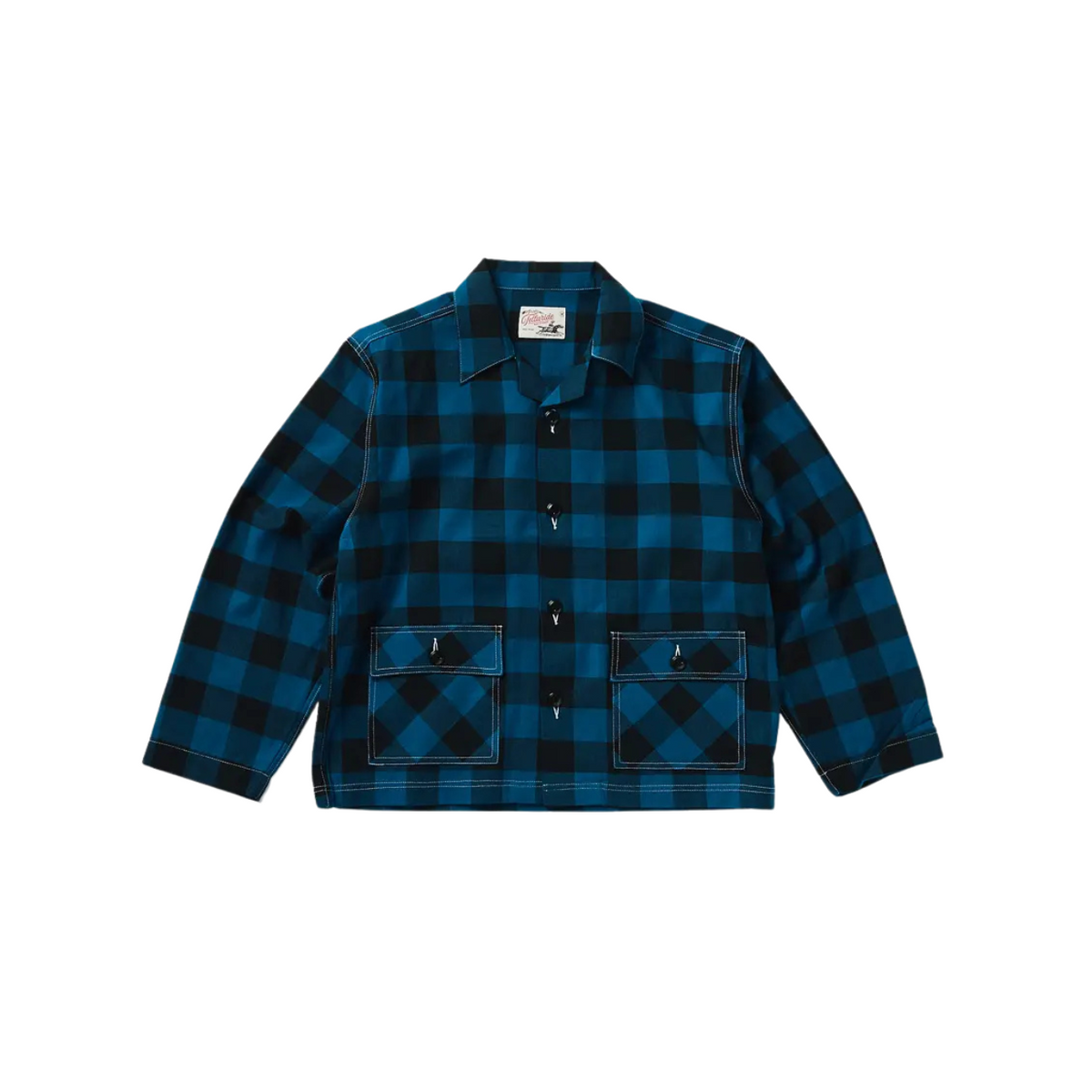 Telluride Check Shirt Jacket — Teal — front view