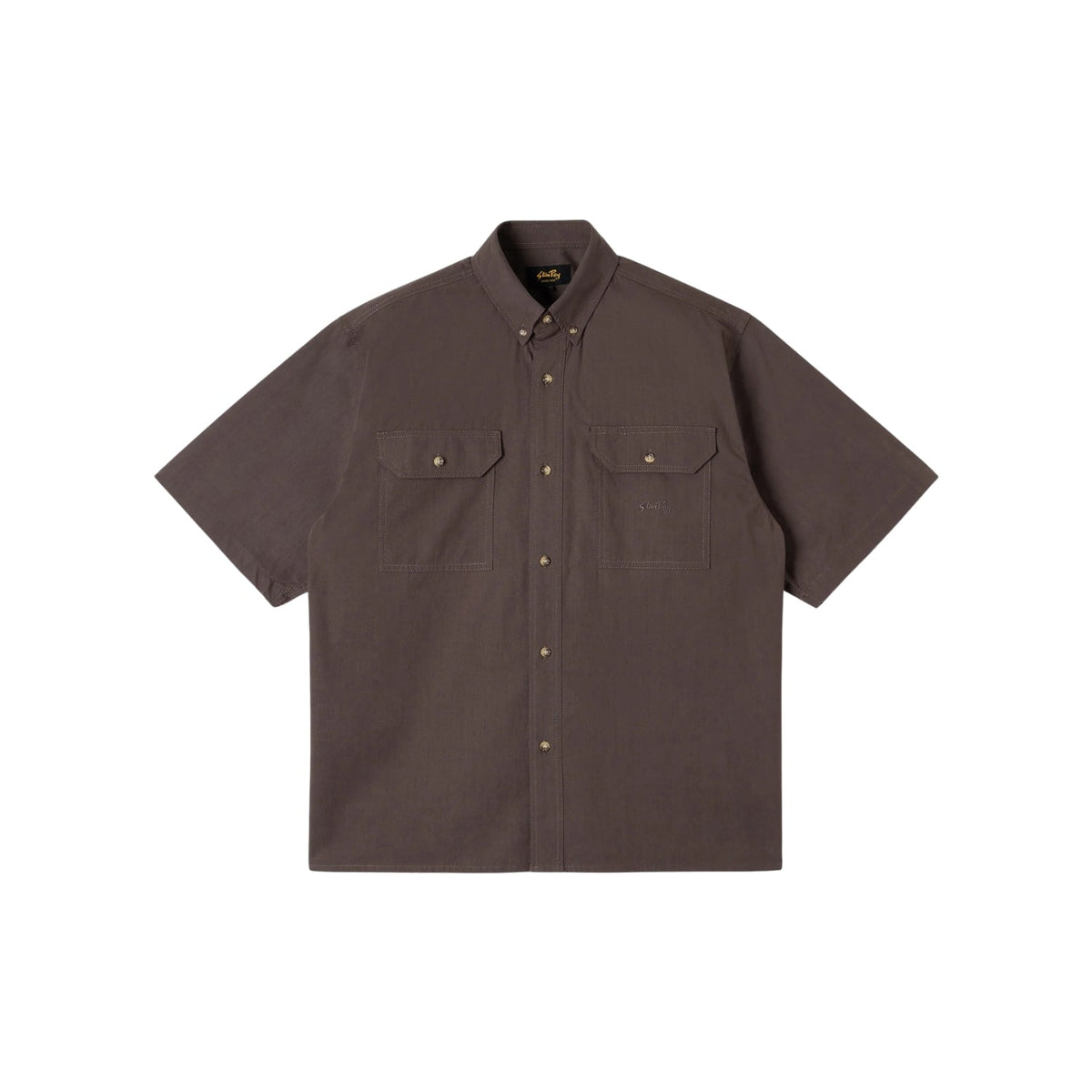 Stan Ray SS Work Shirt — Washed Black — front view
