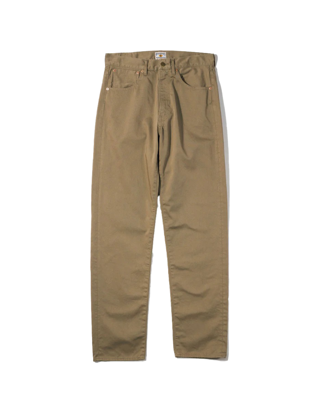 Pherrow's Vintage Satin 5 Pocket Pants — Moca — front view