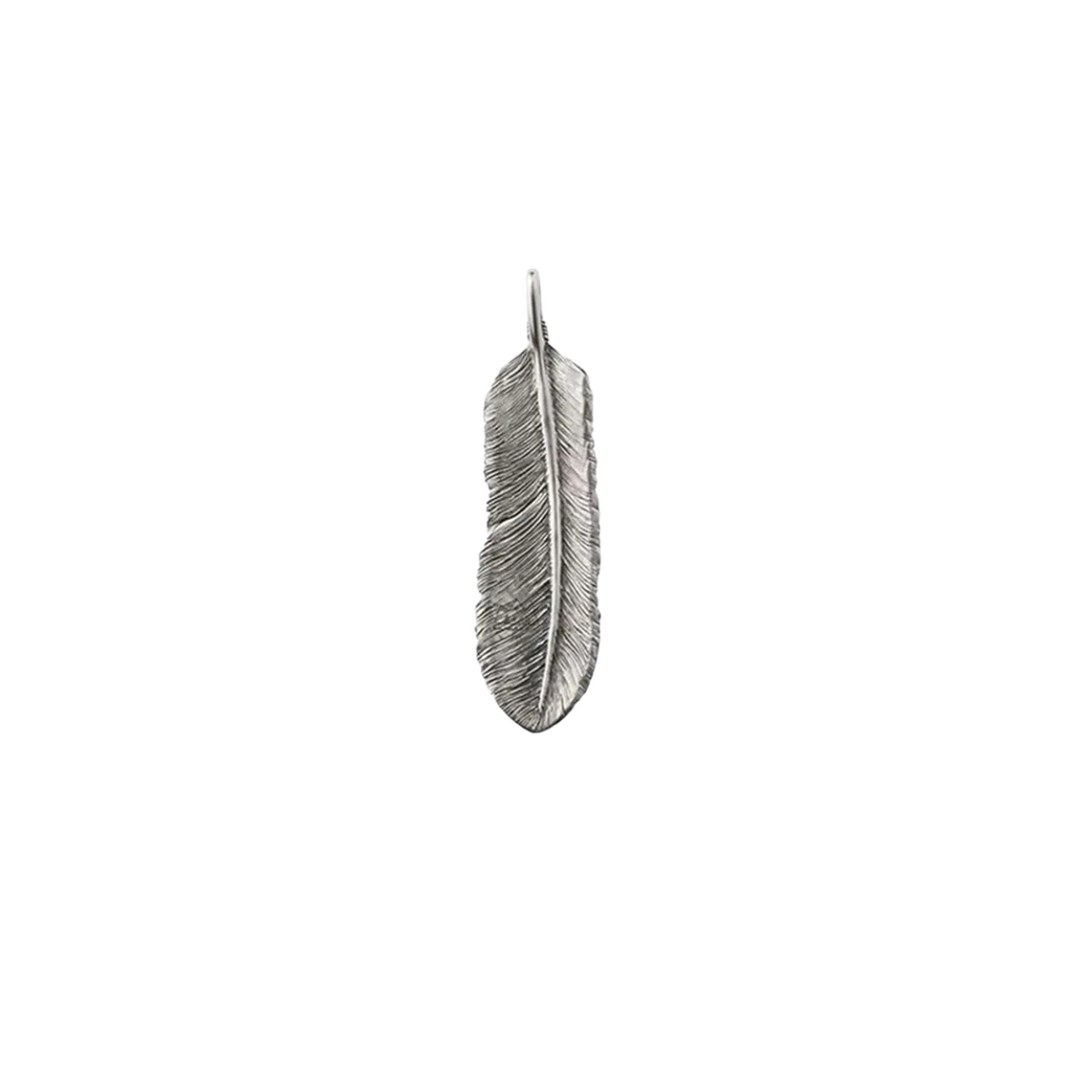 Saad Feather (facing Left) Silver 925 Pendant Top — No Color — view 2