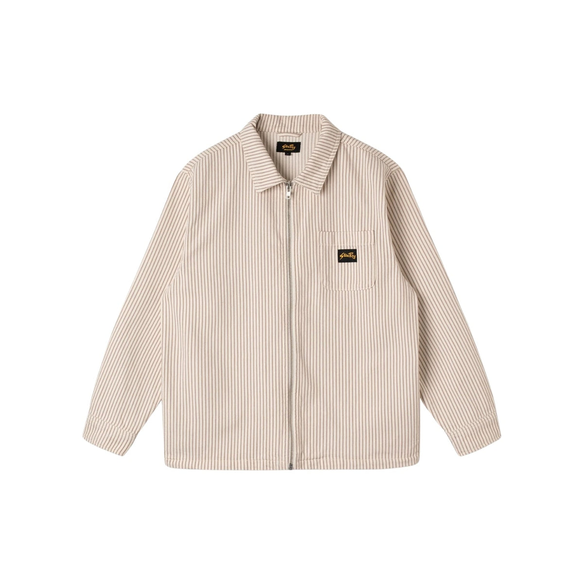 Stan Ray Zip Shirt — Peyote Hickory — front view