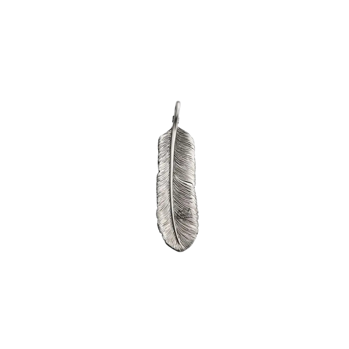 Saad Feather (facing Right) Silver 925 Pendant Top — No Color — view 2