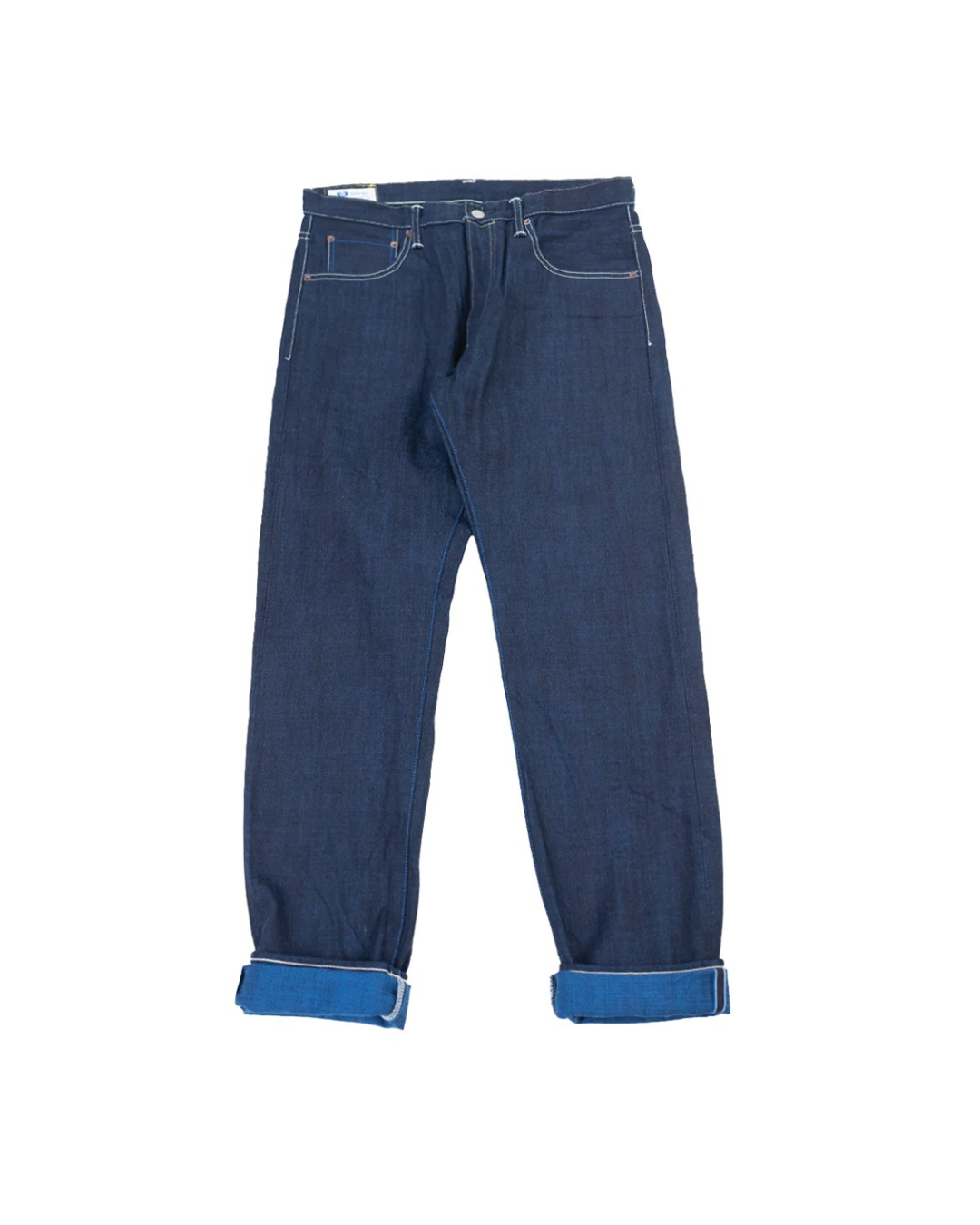 Tanuki Yurai Regular Straight — Indigo X Cobalt Blue — front view