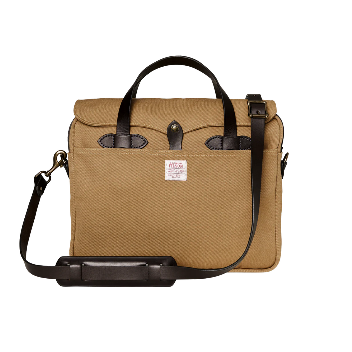 Filson Original Briefcase — Tan — front view