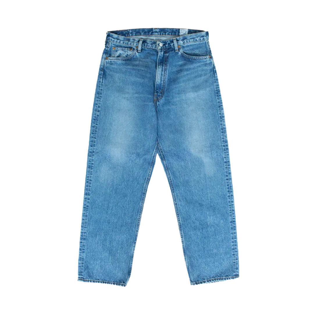 orSlow 101 Dads Fit Denim Pants — Denim Used — front view