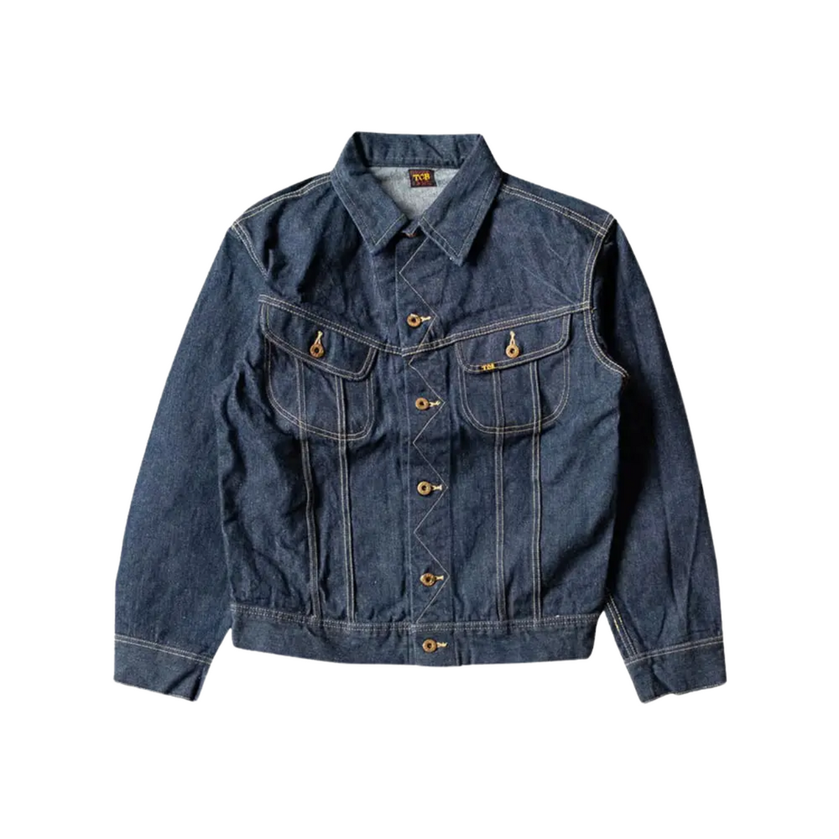 TCB Jeans Cats Drive Jacket — Indigo — front view