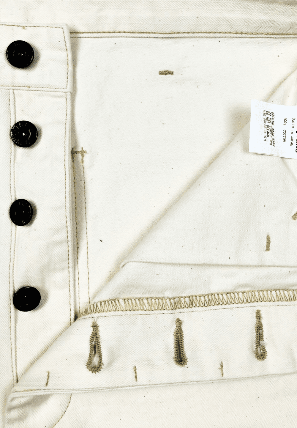TCB Jeans 40'S Usmc Shorts Ecru Herringbone 10 Oz — Ecru — view 3