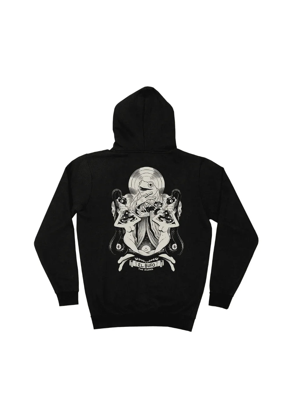 The Dudes El Bufo Hoody — Black — front view