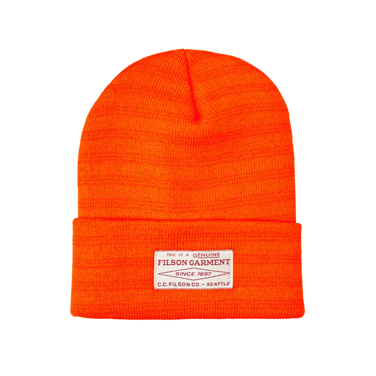 Filson Ballard Watch Cap — Blaze — front view