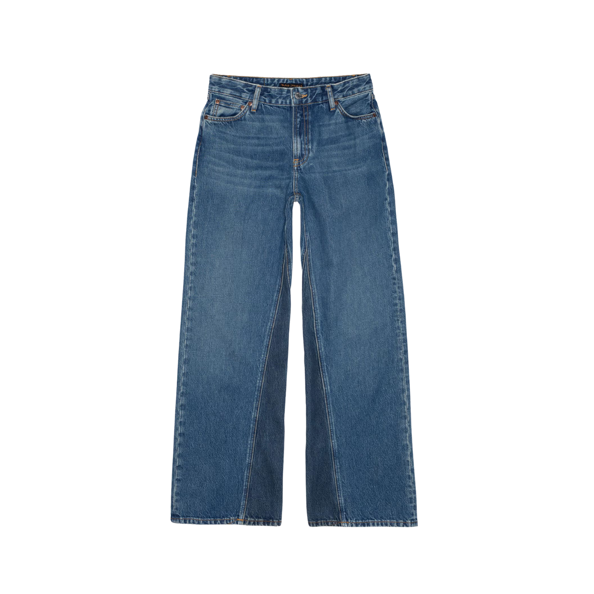 Nudie Wide Heidi — Blue Days Gusset — front view