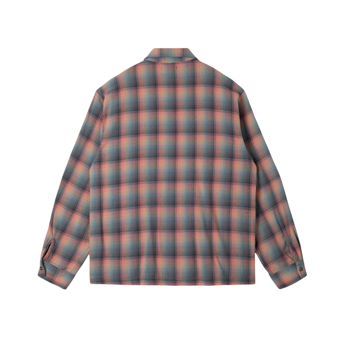 Stan Ray Zip Shirt — Pink/Teal Plaid — view 2