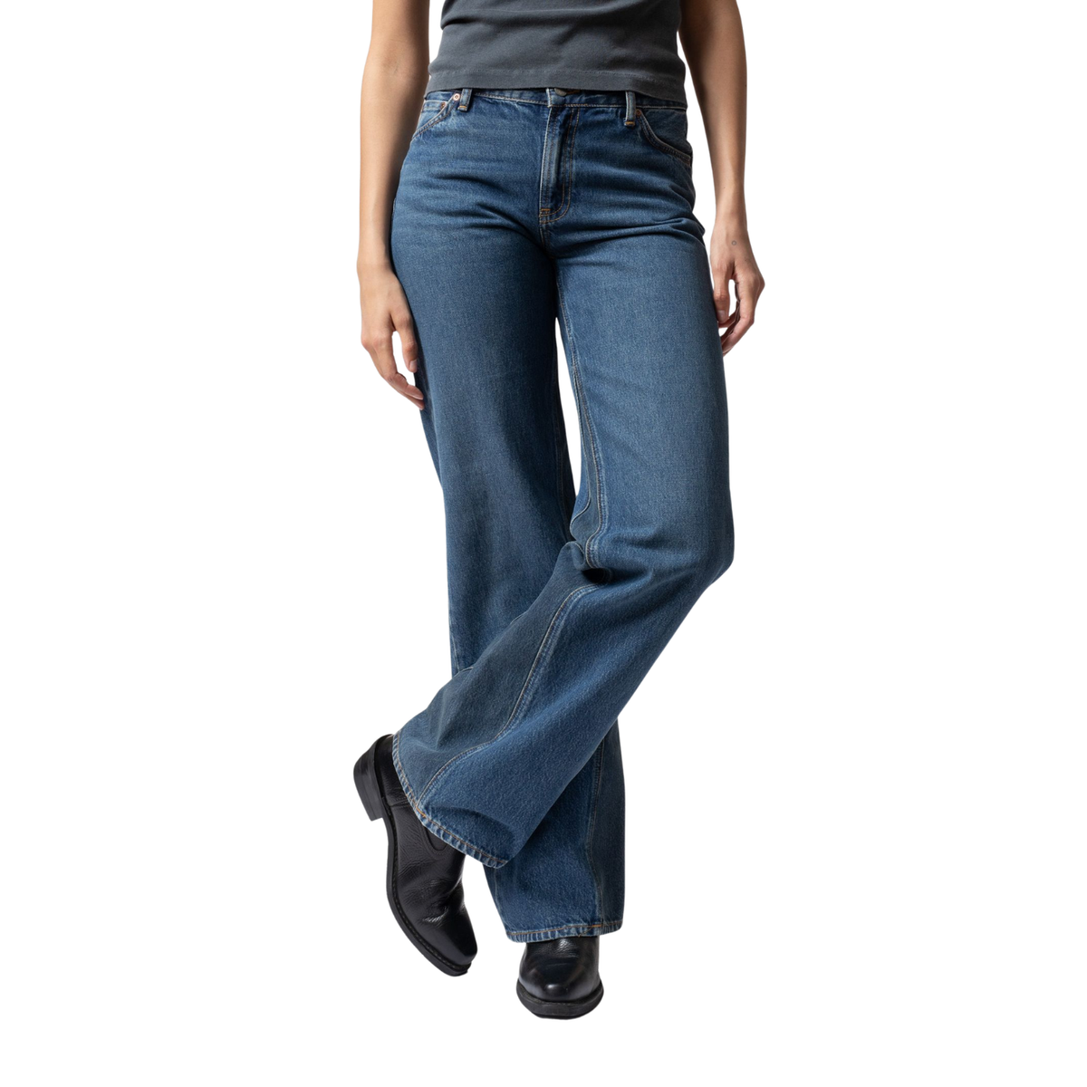 Nudie Wide Heidi — Blue Days Gusset — view 3