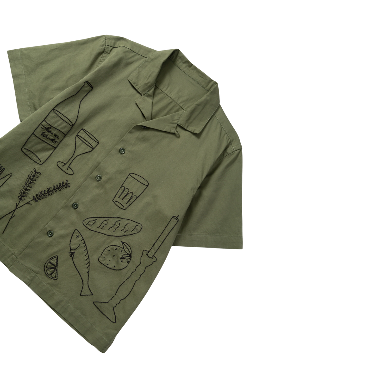 Service Works Light Twill Picnic Shirt — Olive — view 2