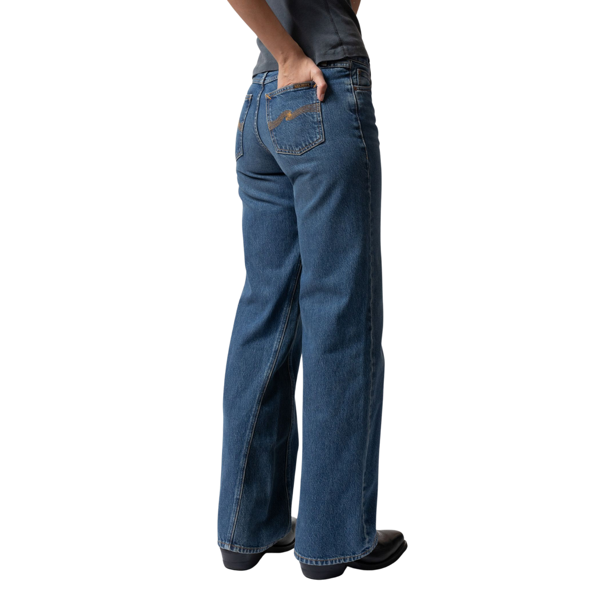 Nudie Wide Heidi — Blue Days Gusset — view 4